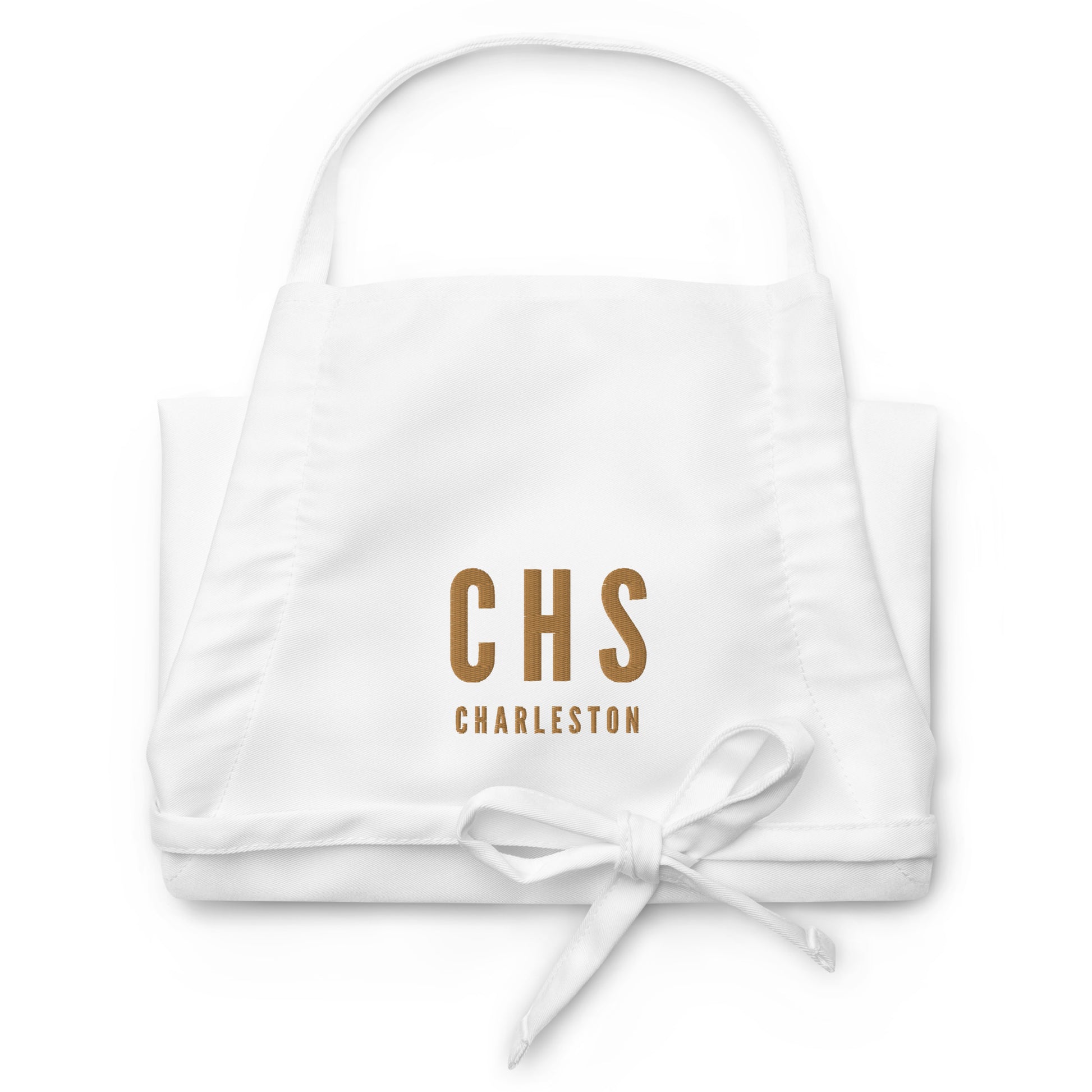 City Embroidered Apron - Old Gold • CHS Charleston • YHM Designs - Image 07