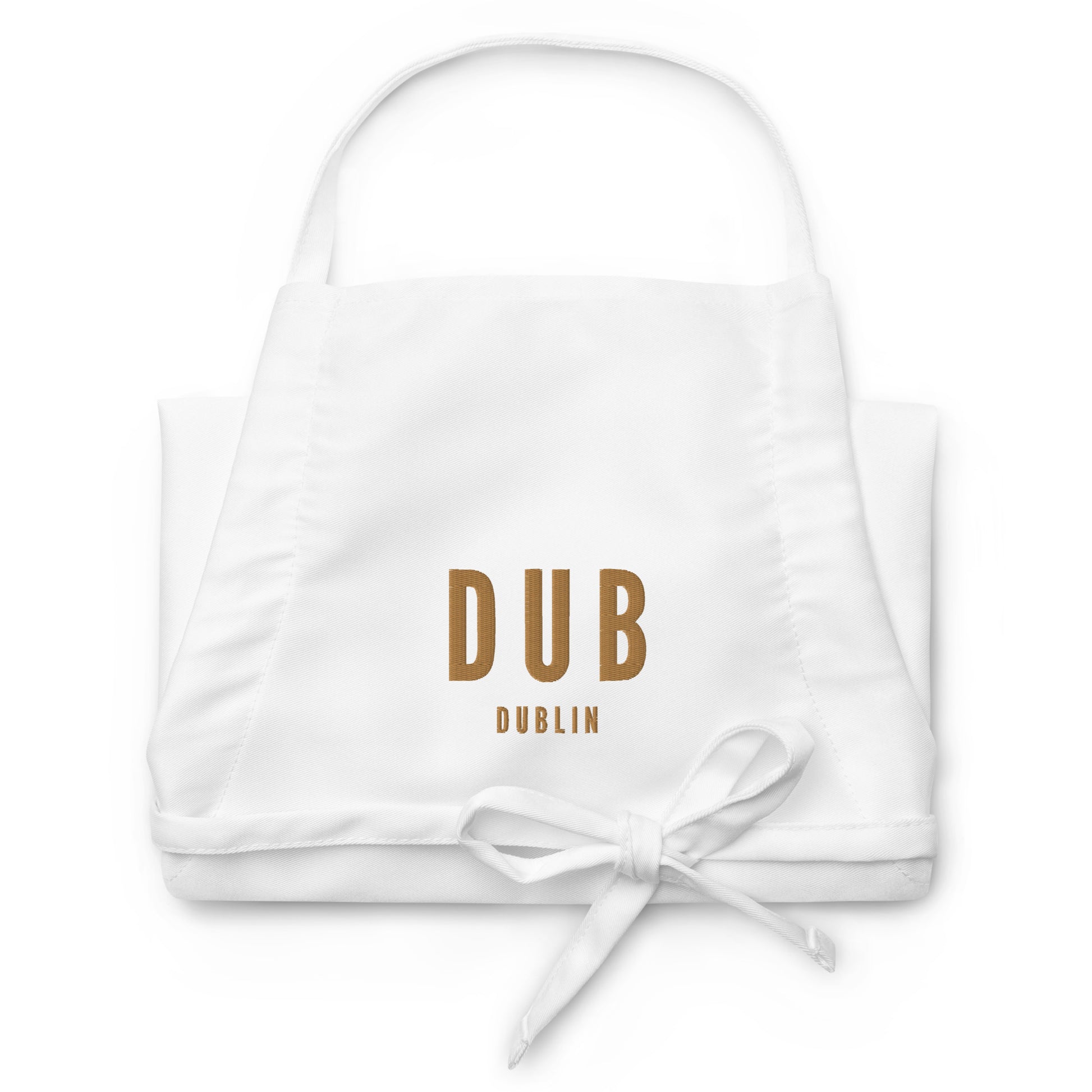 City Embroidered Apron - Old Gold • DUB Dublin • YHM Designs - Image 07