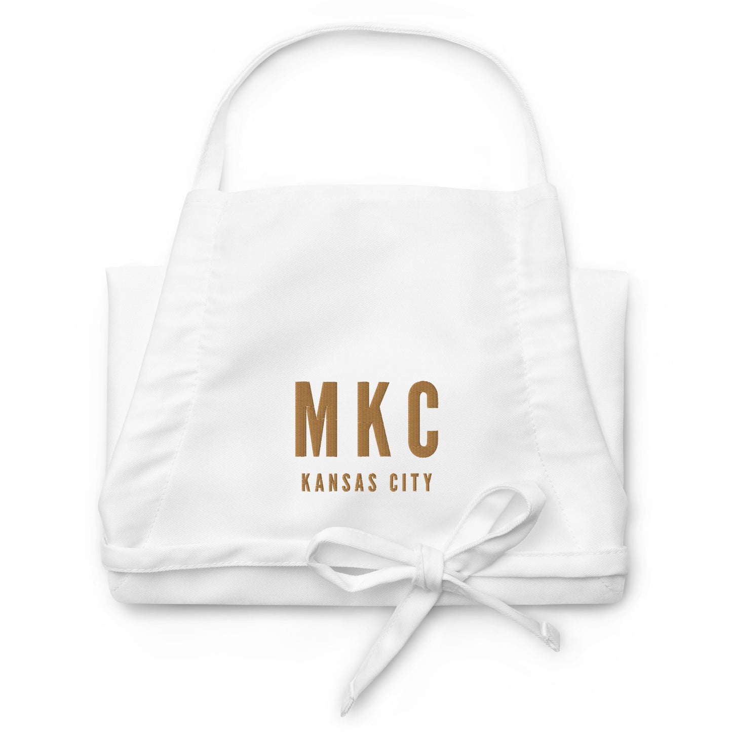 City Embroidered Apron - Old Gold • MKC Kansas City • YHM Designs - Image 07