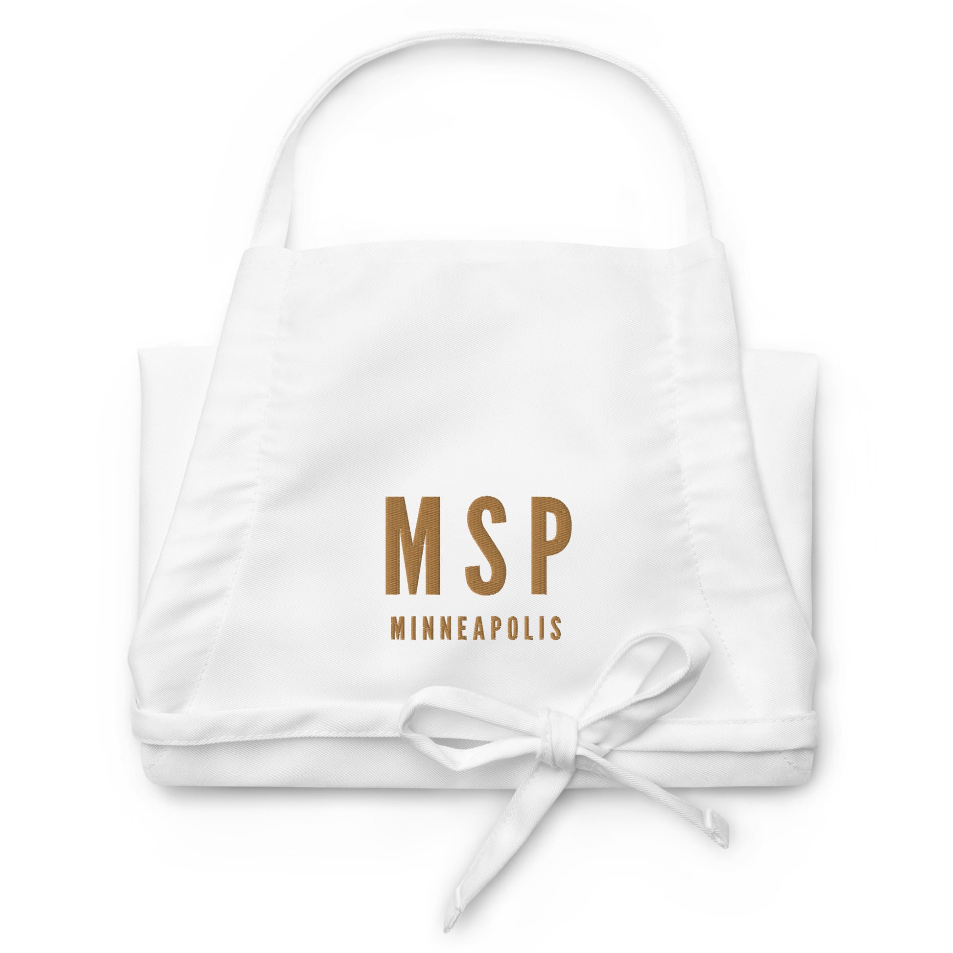 City Embroidered Apron - Old Gold • MSP Minneapolis • YHM Designs - Image 07
