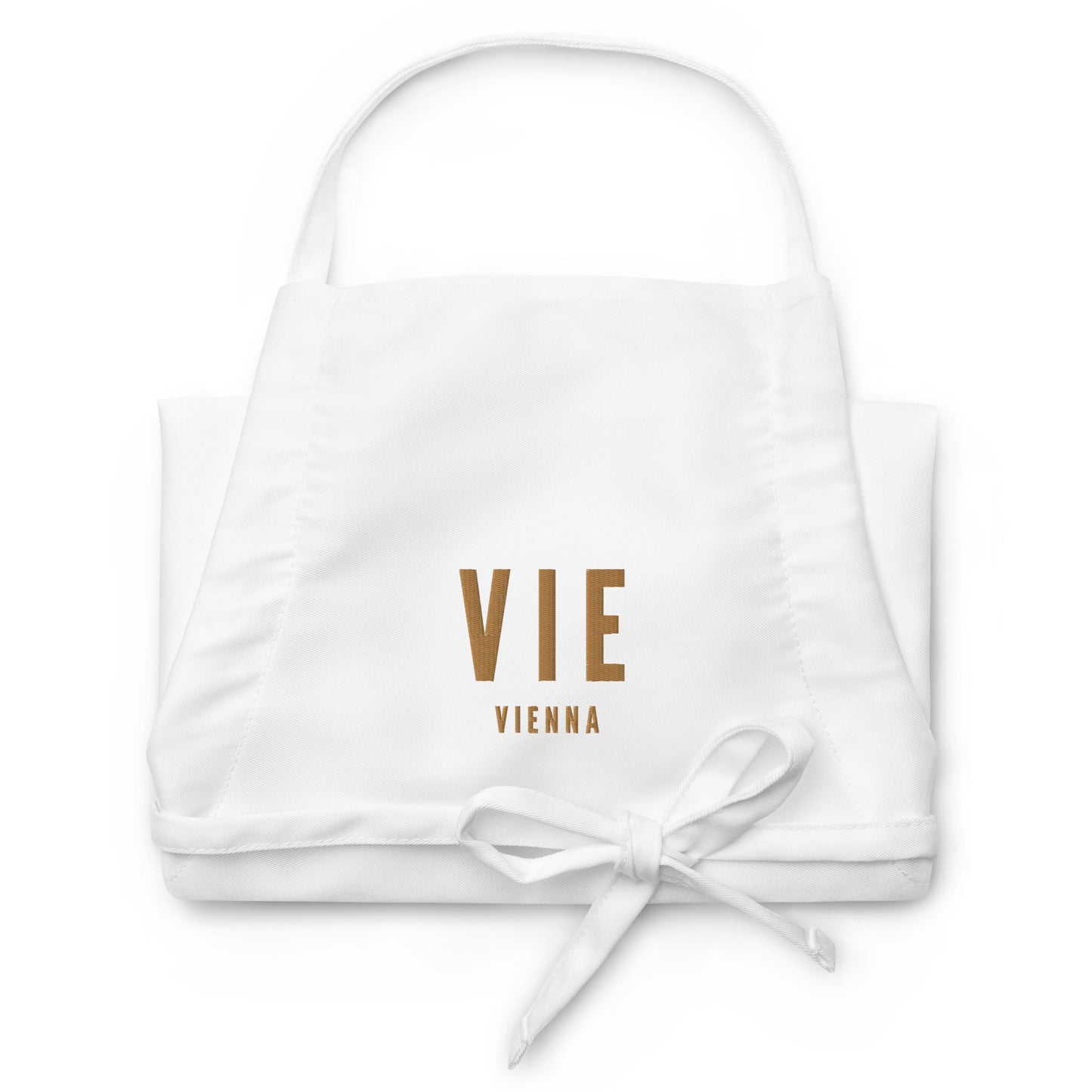 City Embroidered Apron - Old Gold • VIE Vienna • YHM Designs - Image 07