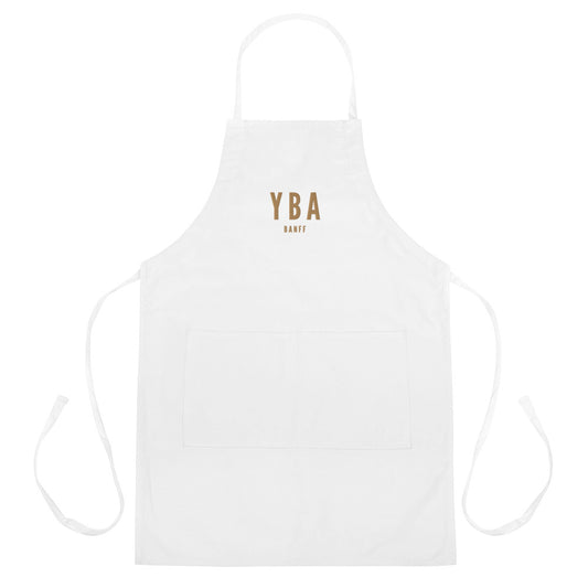 City Embroidered Apron - Old Gold • YBA Banff • YHM Designs - Image 01