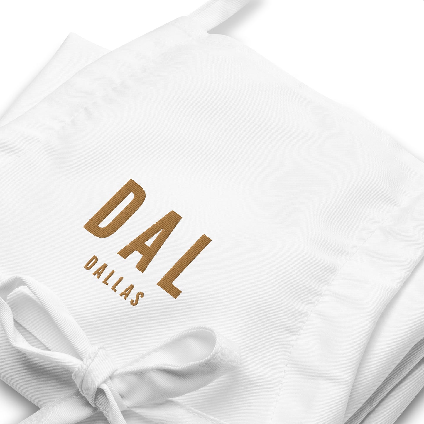 City Embroidered Apron - Old Gold • DAL Dallas • YHM Designs - Image 06