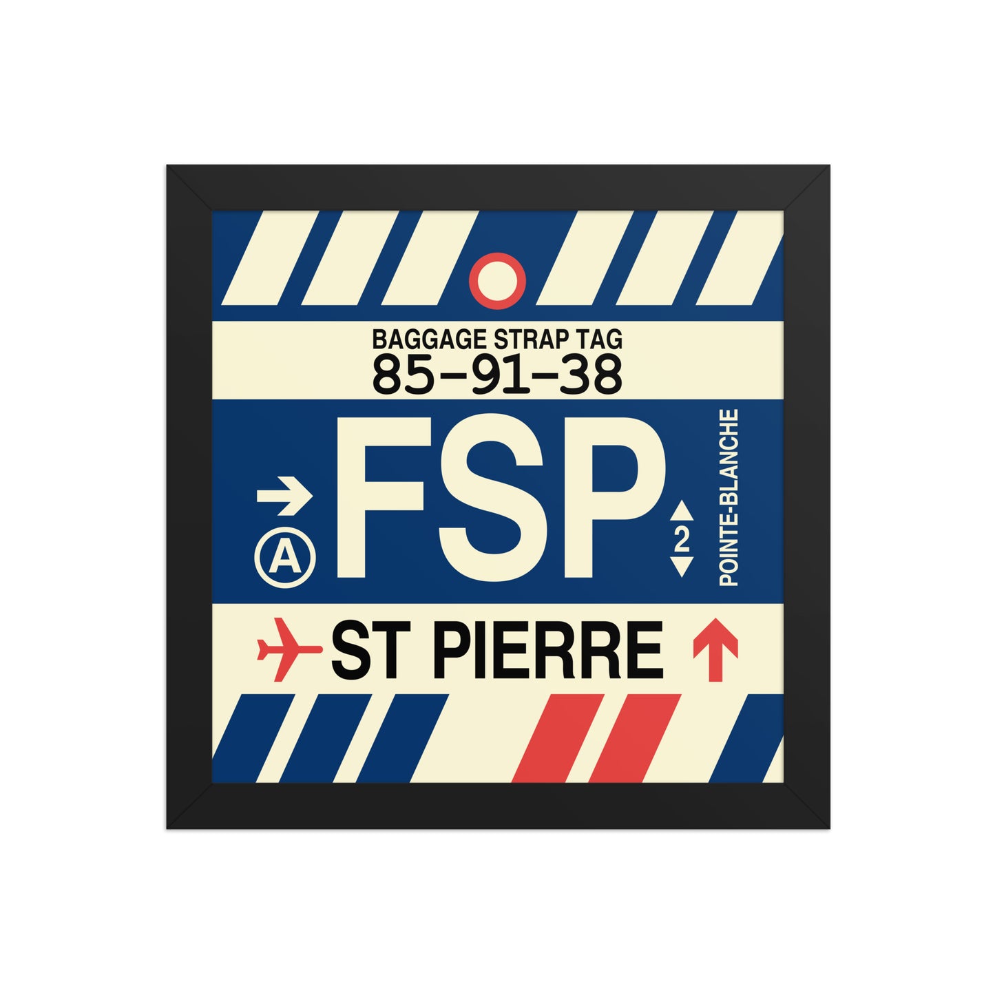 Travel-Themed Framed Print • FSP St-Pierre Souvenir • YHM Designs - Image 01