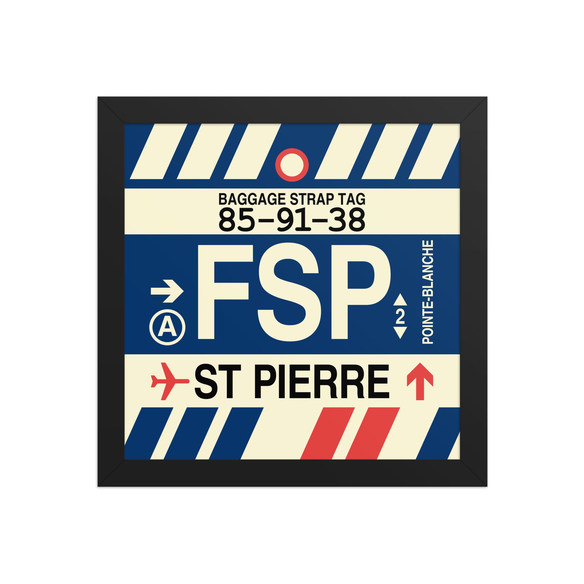 Travel-Themed Framed Print • FSP St-Pierre Souvenir • YHM Designs - Image 01