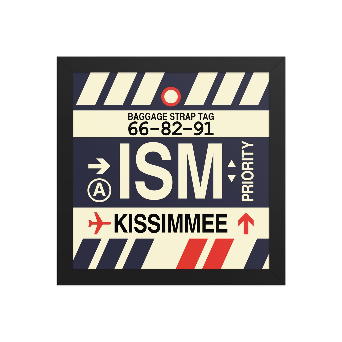ISM Kissimmee Framed Print • Jet Age Baggage Tag Design • YHM Designs - Image 02