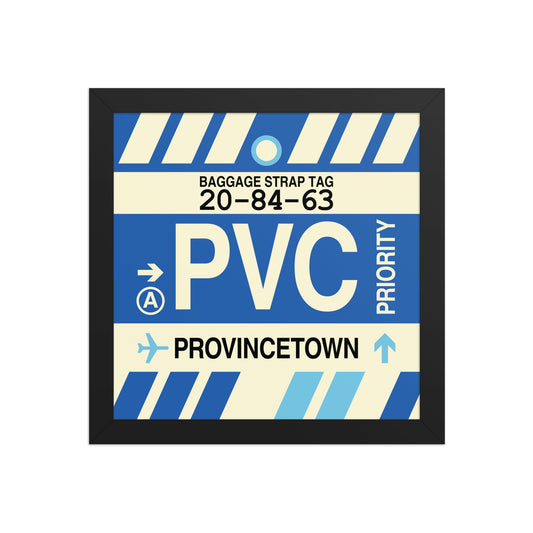 PVC Provincetown Framed Print • Jet Age Baggage Tag Design • YHM Designs - Image 02