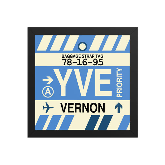 YVE Vernon Framed Print • Jet Age Baggage Tag Design • YHM Designs - Image 02