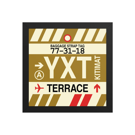 YXT Terrace Framed Print • Jet Age Baggage Tag Design • YHM Designs - Image 02