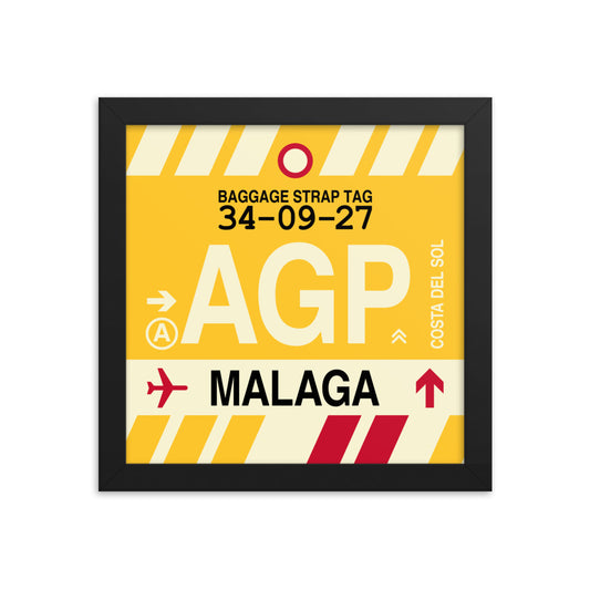 Travel-Themed Framed Print • AGP Malaga • YHM Designs - Image 01