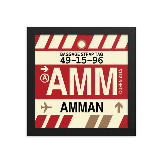 Travel-Themed Framed Print • AMM Amman • YHM Designs - Image 01