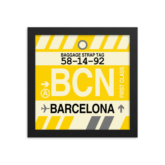 Travel-Themed Framed Print • BCN Barcelona • YHM Designs - Image 01