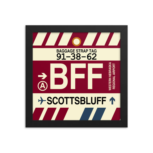 Travel-Themed Framed Print • BFF Scottsbluff • YHM Designs - Image 01