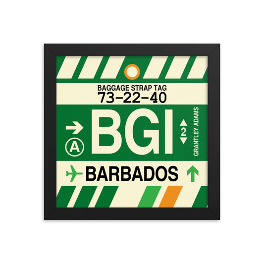 Travel-Themed Framed Print • BGI Barbados • YHM Designs - Image 01