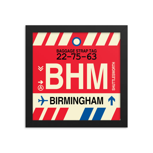 Travel-Themed Framed Print • BHM Birmingham • YHM Designs - Image 01