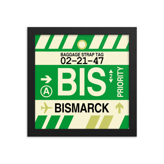 Travel-Themed Framed Print • BIS Bismarck • YHM Designs - Image 01