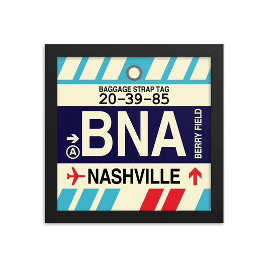 Travel-Themed Framed Print • BNA Nashville • YHM Designs - Image 01