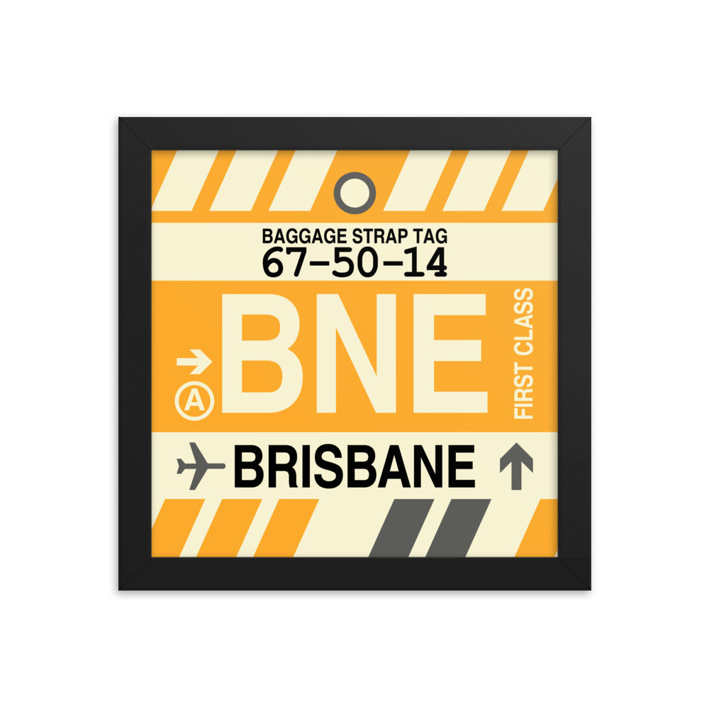 Travel-Themed Framed Print • BNE Brisbane • YHM Designs - Image 01