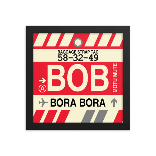 Travel-Themed Framed Print • BOB Bora Bora • YHM Designs - Image 01