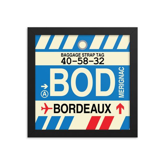 Travel-Themed Framed Print • BOD Bordeaux • YHM Designs - Image 01