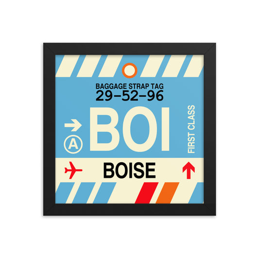 Travel-Themed Framed Print • BOI Boise • YHM Designs - Image 01