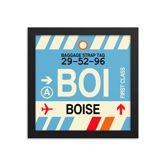 Travel-Themed Framed Print • BOI Boise Souvenir • YHM Designs - Image 01