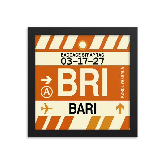 Travel-Themed Framed Print • BRI Bari • YHM Designs - Image 01