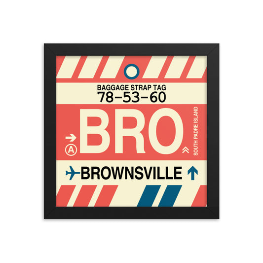 Travel-Themed Framed Print • BRO Brownsville • YHM Designs - Image 01