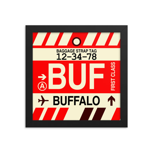 Travel-Themed Framed Print • BUF Buffalo • YHM Designs - Image 01