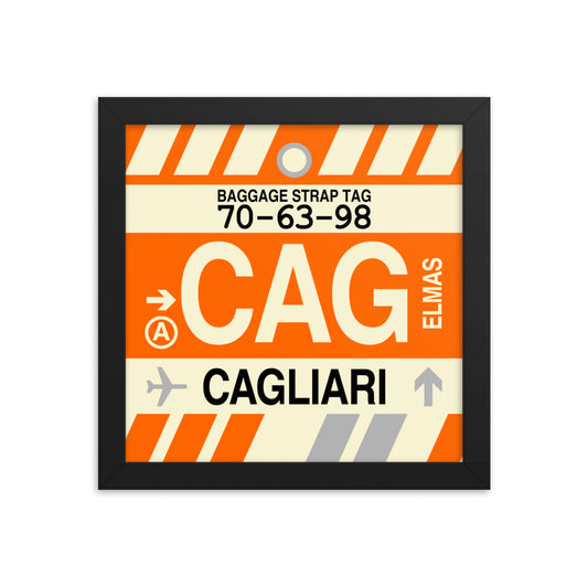 Travel-Themed Framed Print • CAG Cagliari • YHM Designs - Image 01