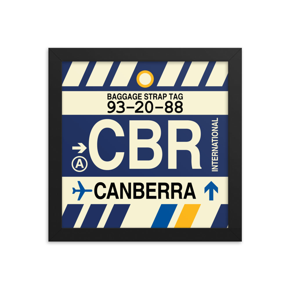 Travel-Themed Framed Print • CBR Canberra • YHM Designs - Image 01