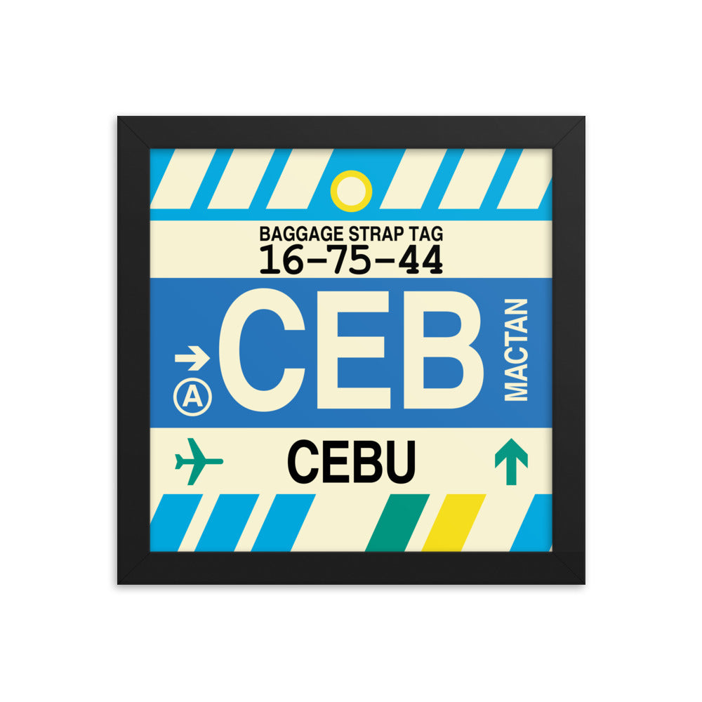 Travel-Themed Framed Print • CEB Cebu Souvenir • YHM Designs - Image 01