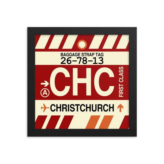 Travel-Themed Framed Print • CHC Christchurch • YHM Designs - Image 01