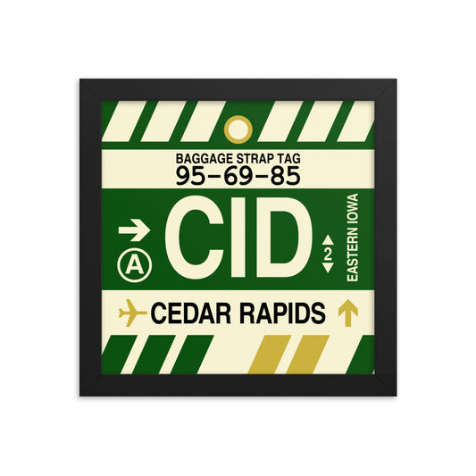 Travel-Themed Framed Print • CID Cedar Rapids • YHM Designs - Image 01