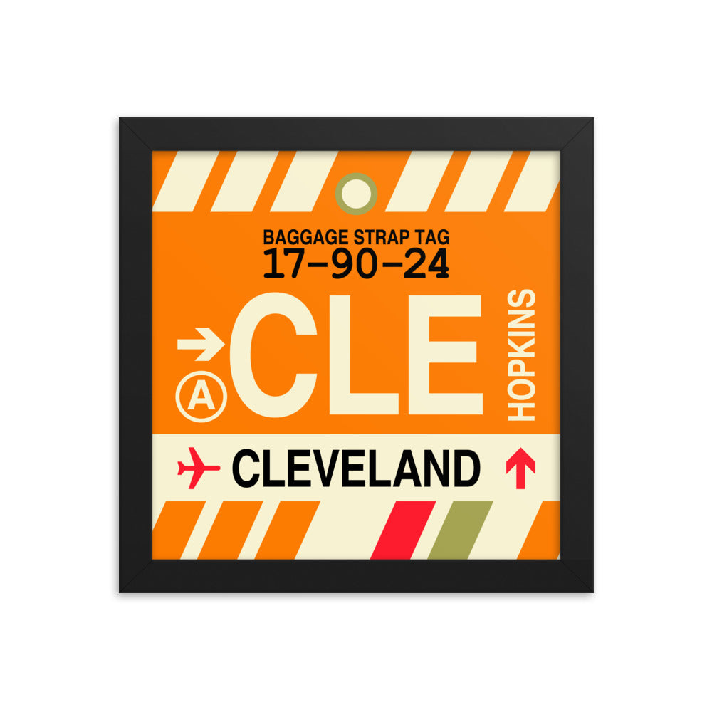 Travel-Themed Framed Print • CLE Cleveland • YHM Designs - Image 01