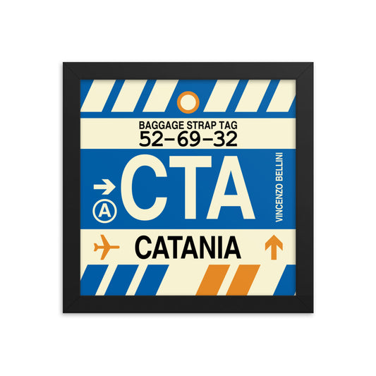 Travel-Themed Framed Print • CTA Catania • YHM Designs - Image 01