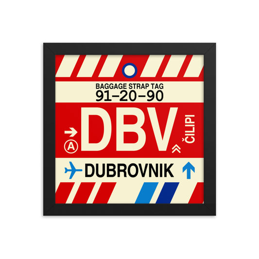 Travel-Themed Framed Print • DBV Dubrovnik Souvenir • YHM Designs - Image 01