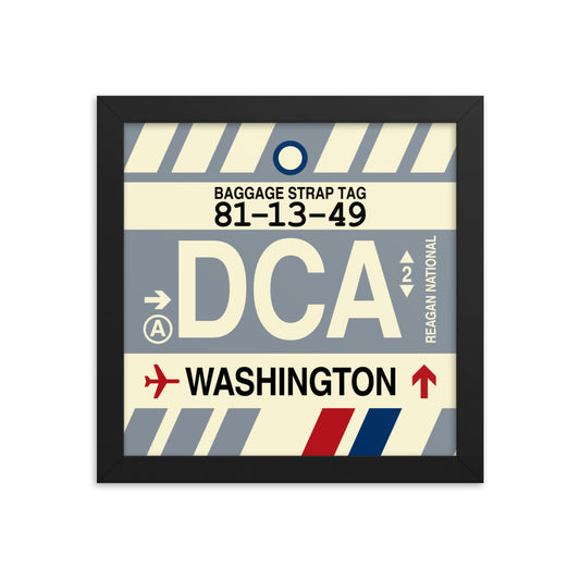 Travel-Themed Framed Print • DCA Washington • YHM Designs - Image 01