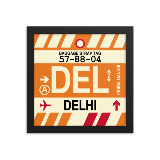 Travel-Themed Framed Print • DEL Delhi • YHM Designs - Image 01