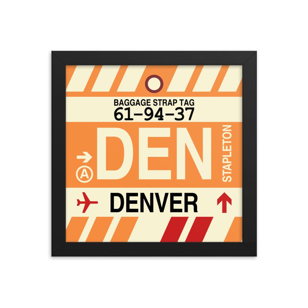 Travel-Themed Framed Print • DEN Denver • YHM Designs - Image 01