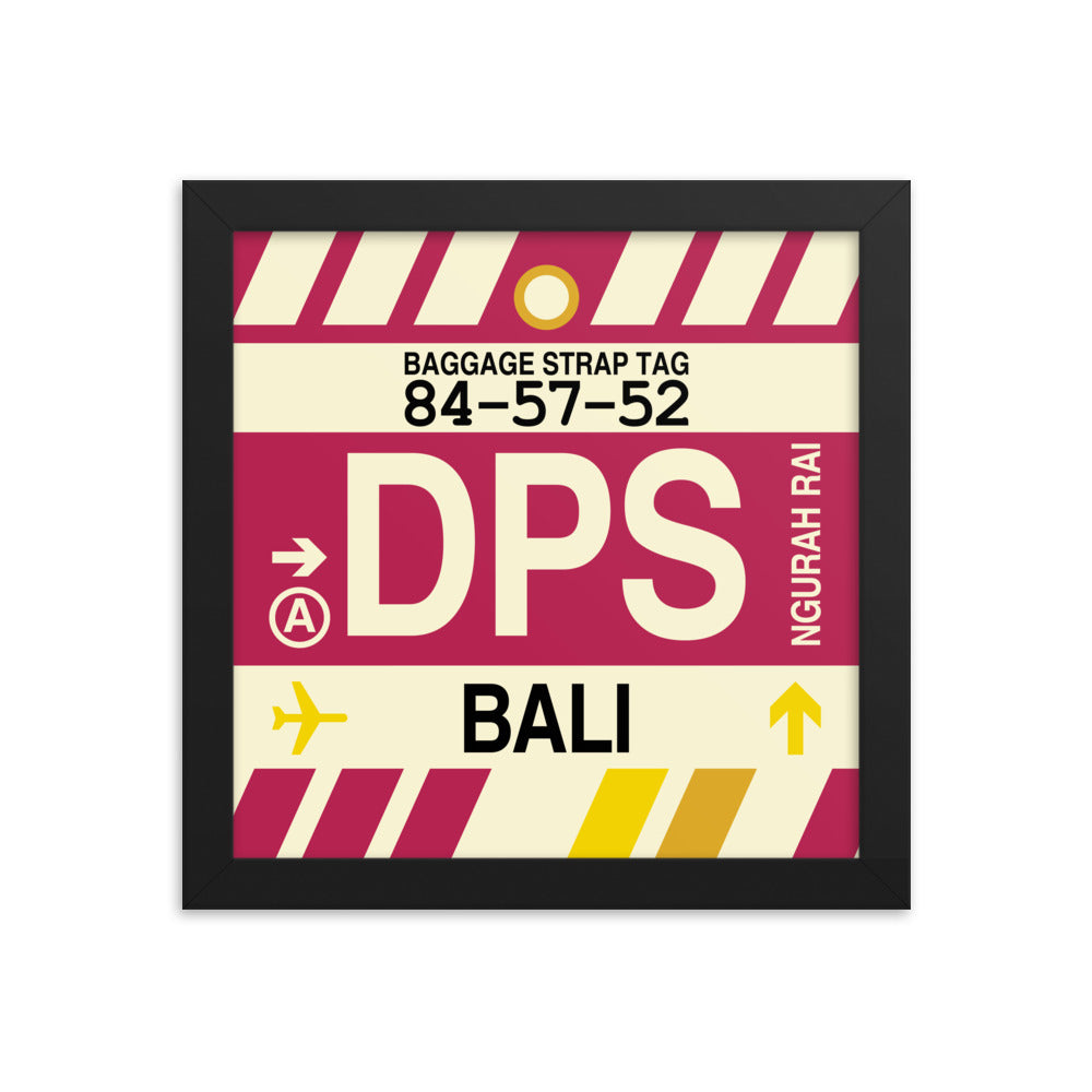 Travel-Themed Framed Print • DPS Bali Souvenir • YHM Designs - Image 01