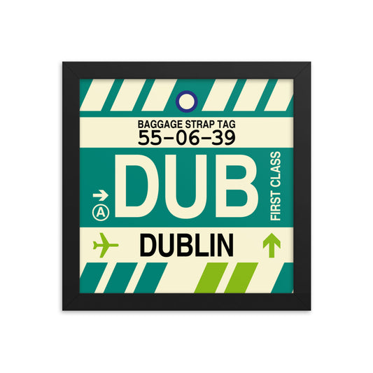 Travel-Themed Framed Print • DUB Dublin • YHM Designs - Image 01