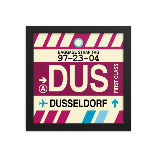 Travel-Themed Framed Print • DUS Dusseldorf • YHM Designs - Image 01