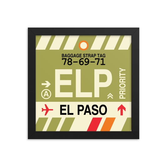 Travel-Themed Framed Print • ELP El Paso • YHM Designs - Image 01