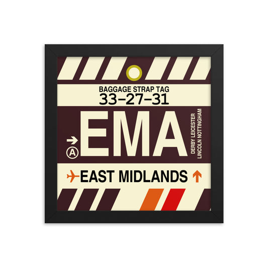 Travel-Themed Framed Print • EMA East Midlands Souvenir • YHM Designs - Image 01