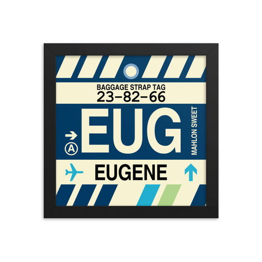 Travel-Themed Framed Print • EUG Eugene Souvenir • YHM Designs - Image 01