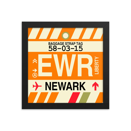 Travel-Themed Framed Print • EWR Newark • YHM Designs - Image 01