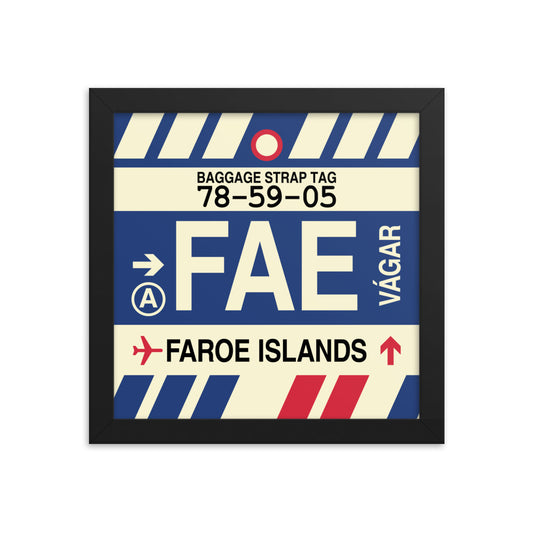 Travel-Themed Framed Print • FAE Faroe Islands • YHM Designs - Image 01