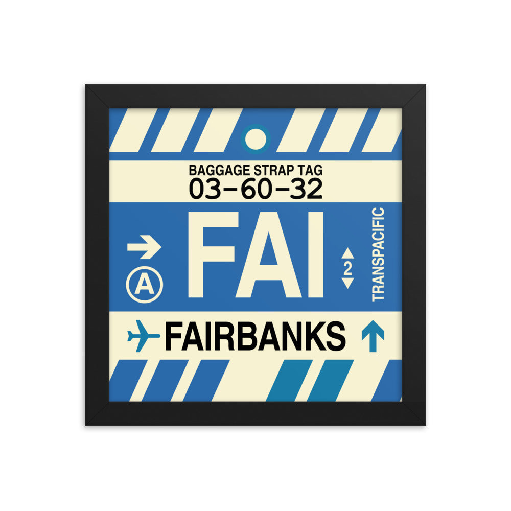 Travel-Themed Framed Print • FAI Fairbanks Souvenir • YHM Designs - Image 01