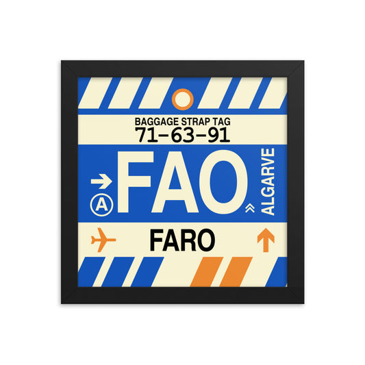 Travel-Themed Framed Print • FAO Faro • YHM Designs - Image 01